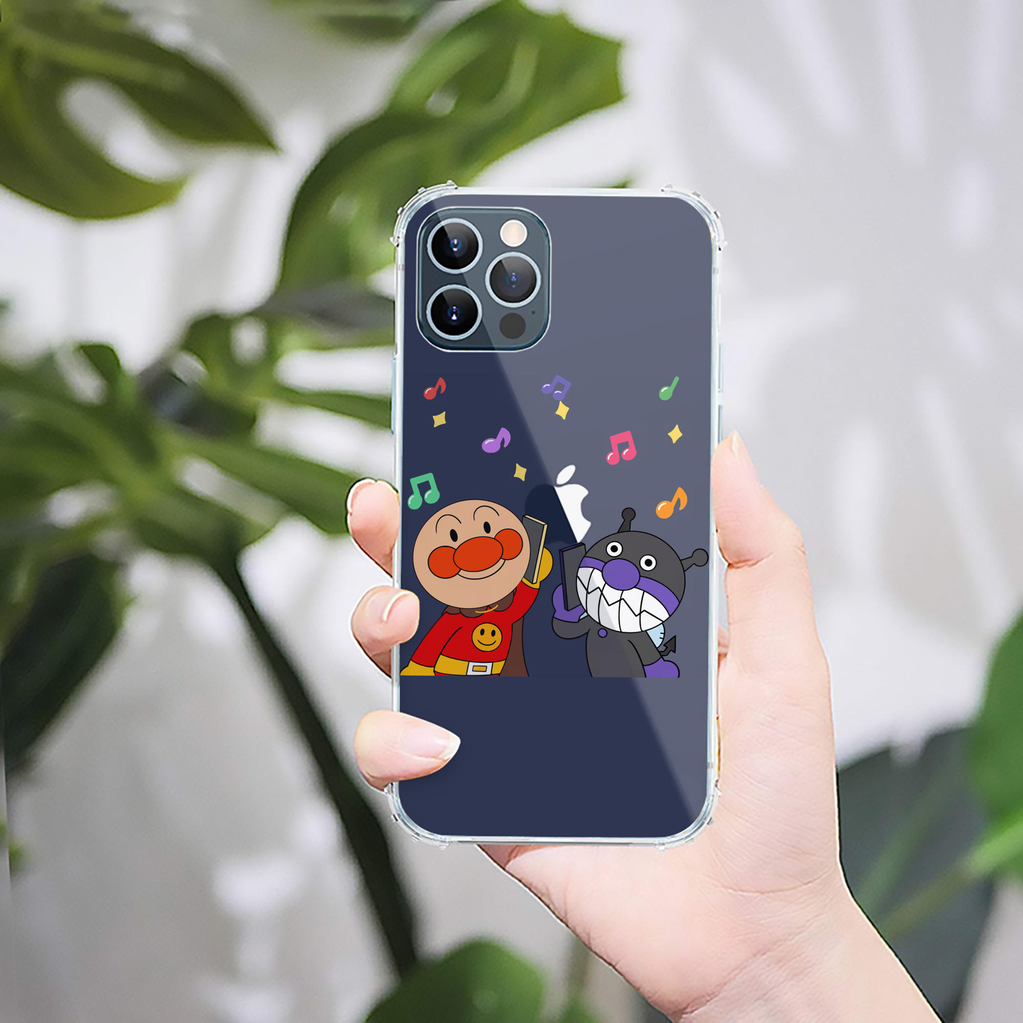 （画像用） アンパンマン Anpanman 【iPhone 12シリーズ対応】透明スマホケース（クリアソフトケース）